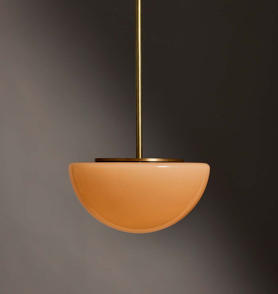 Pearl Pendant - Cased Peach - Brass
