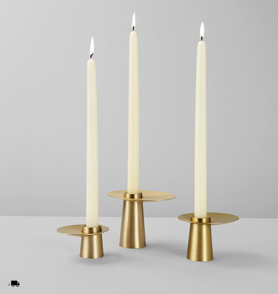 アンティハムト　金 Orbit Candle Holder - 03 | Brushed Brass | Lindsey Adelman – Roll
