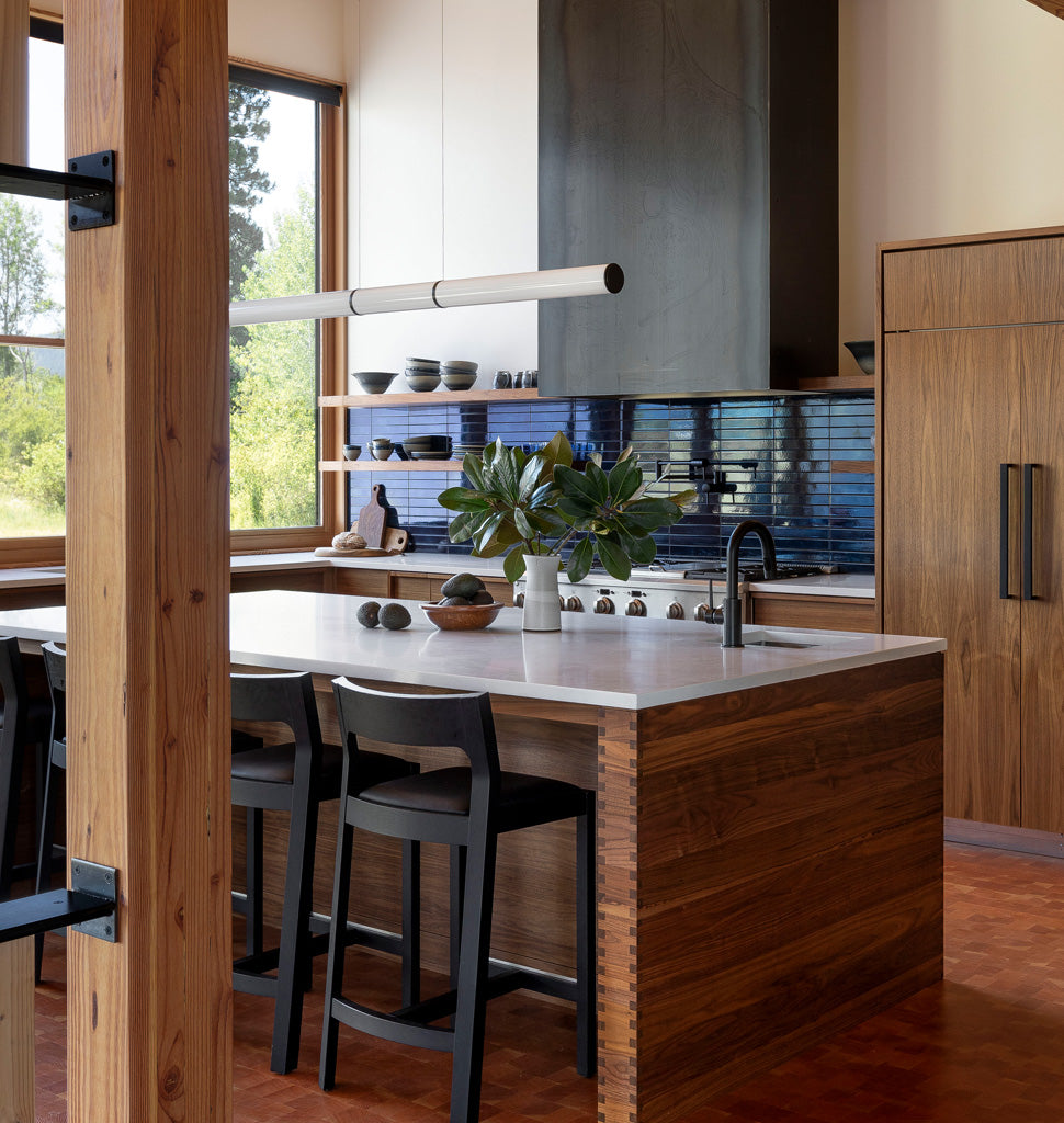Pendant - 63 inches (Blackened Steel) — Parkdale, Oregon. Interior by Guggenheim Studio. Image by Haris Kenjar