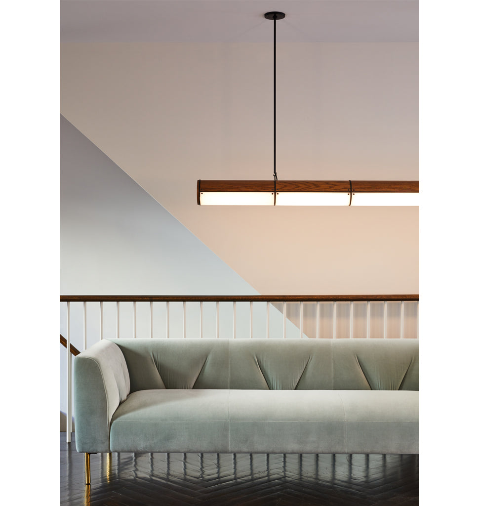 Straight - 5 Units (Black/Stained oak) — Roll & Hill Showroom, New York City. Image by Nicole Franzen