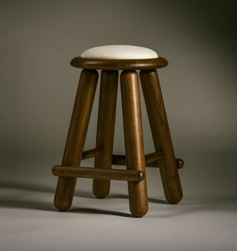 Checa Bar Stool - Black Walnut 