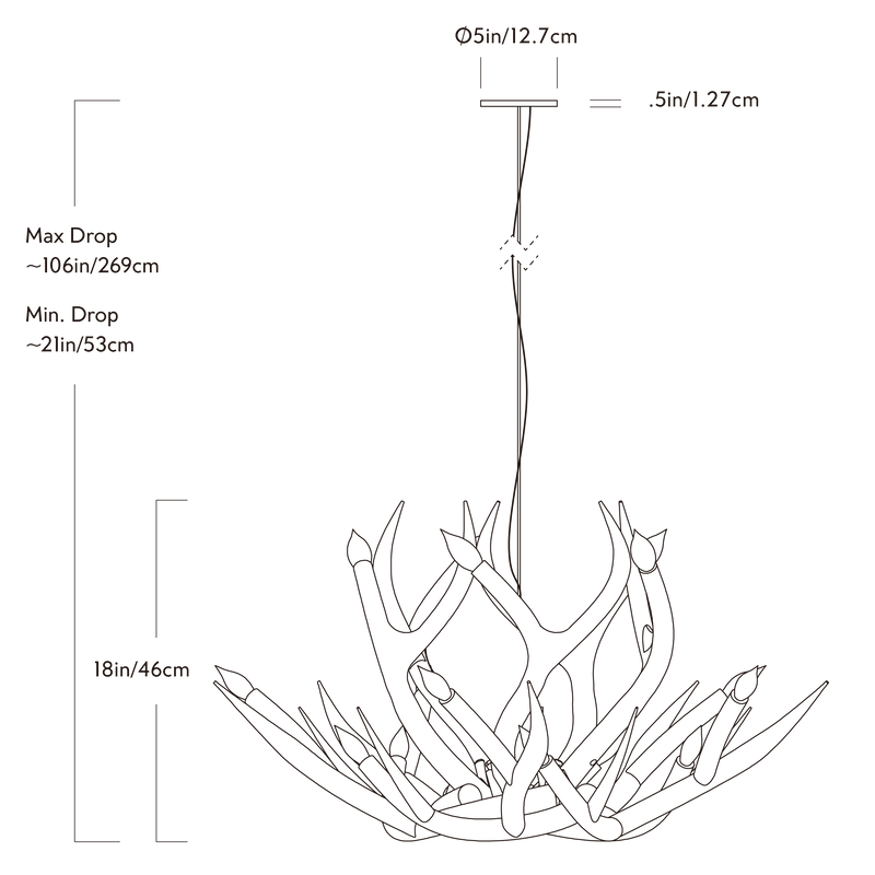 Superordinate Antler | Chandelier - 10 Antlers | Jason Miller