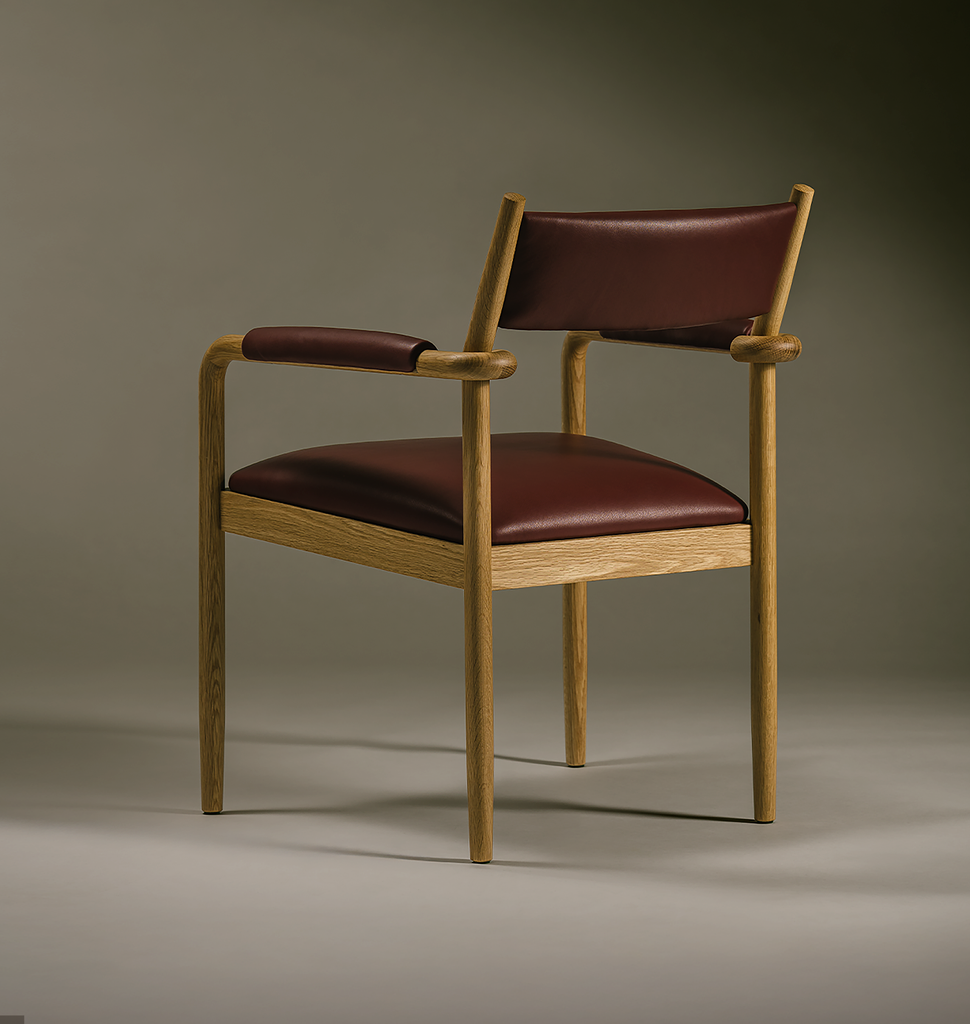 Lexington Dining Chair 02 - Leather - White Oak