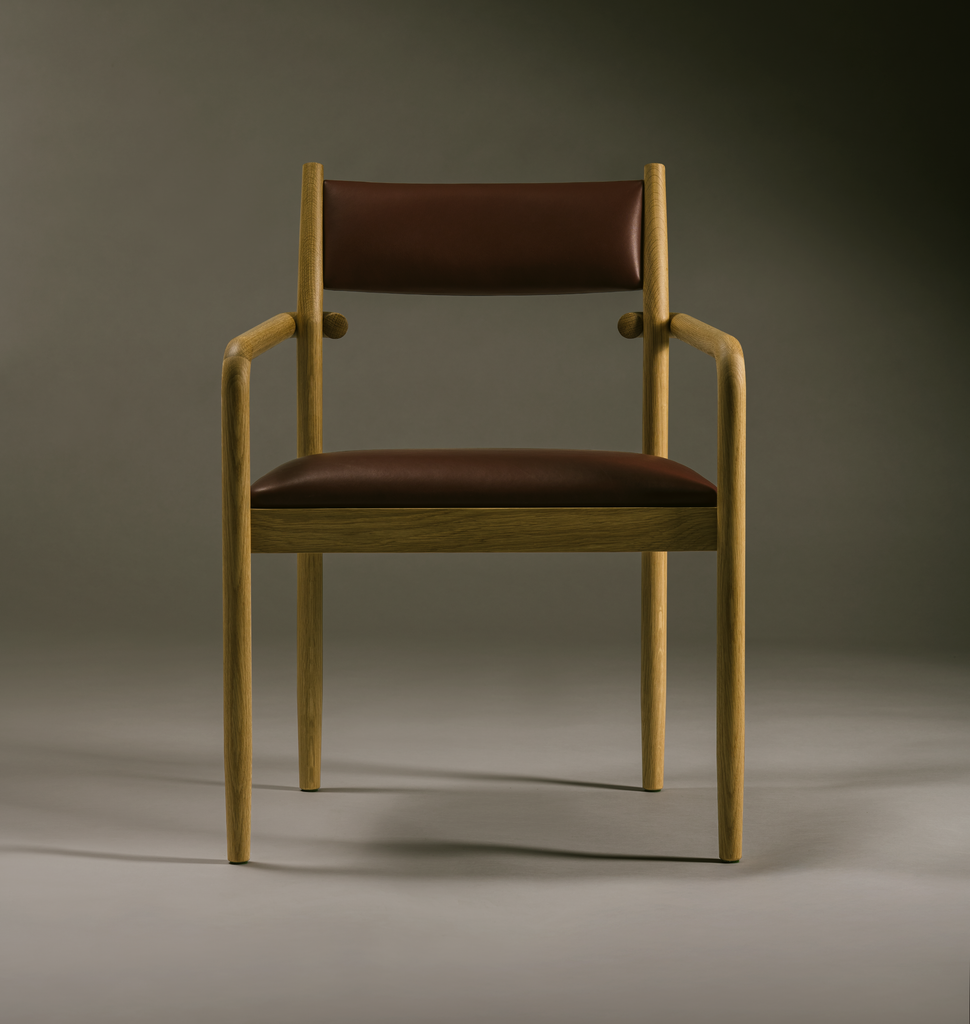 Lexington Dining Chair 01 - Leather - White Oak