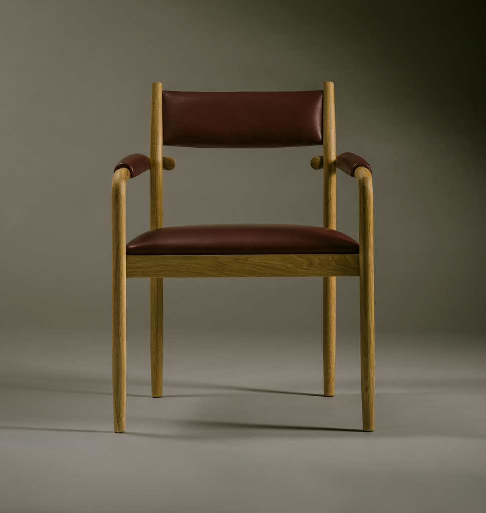 Lexington Dining Chair 02 - Leather - White Oak