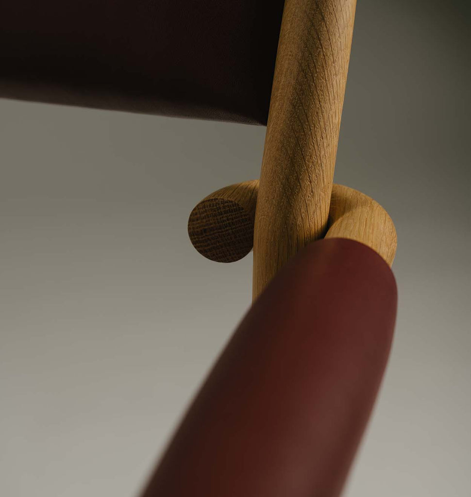 Lexington Dining Chair 02 - Leather - White Oak - Detail