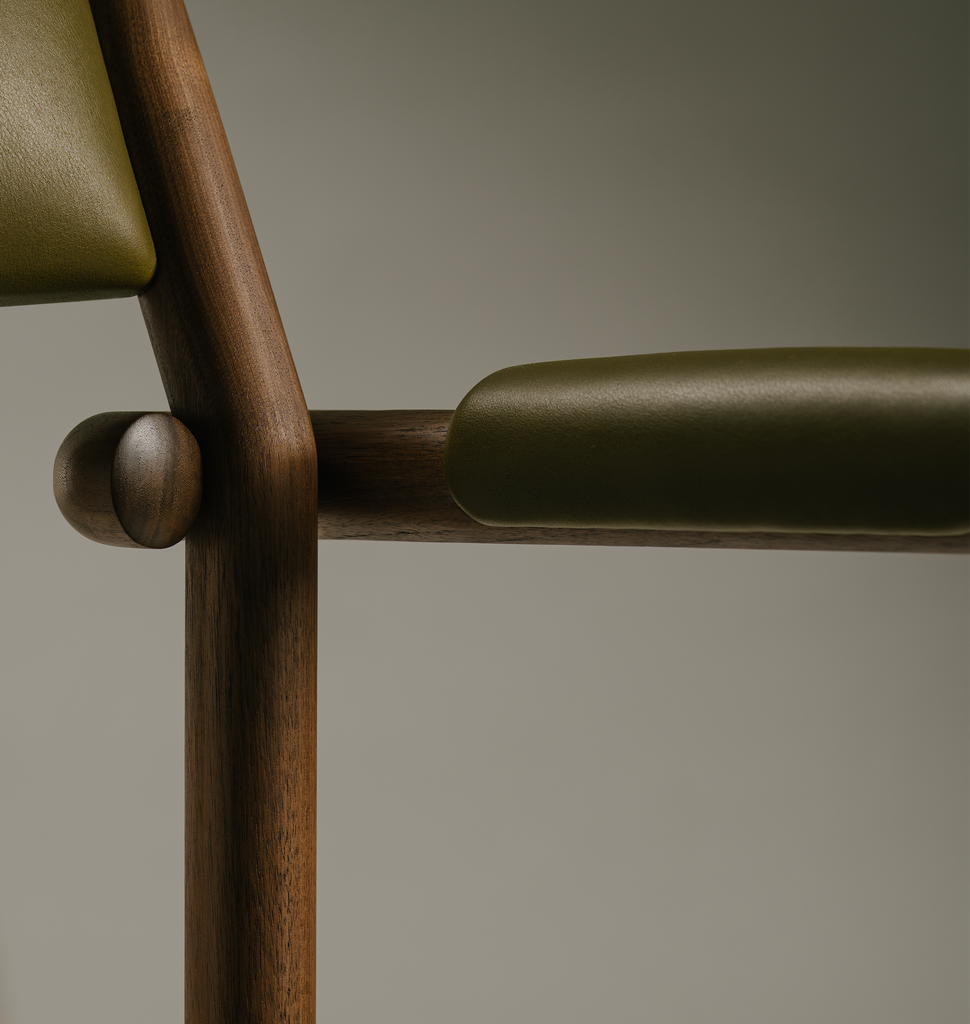 Lexington Dining Chair 02 - Leather - Black Walnut- Detail