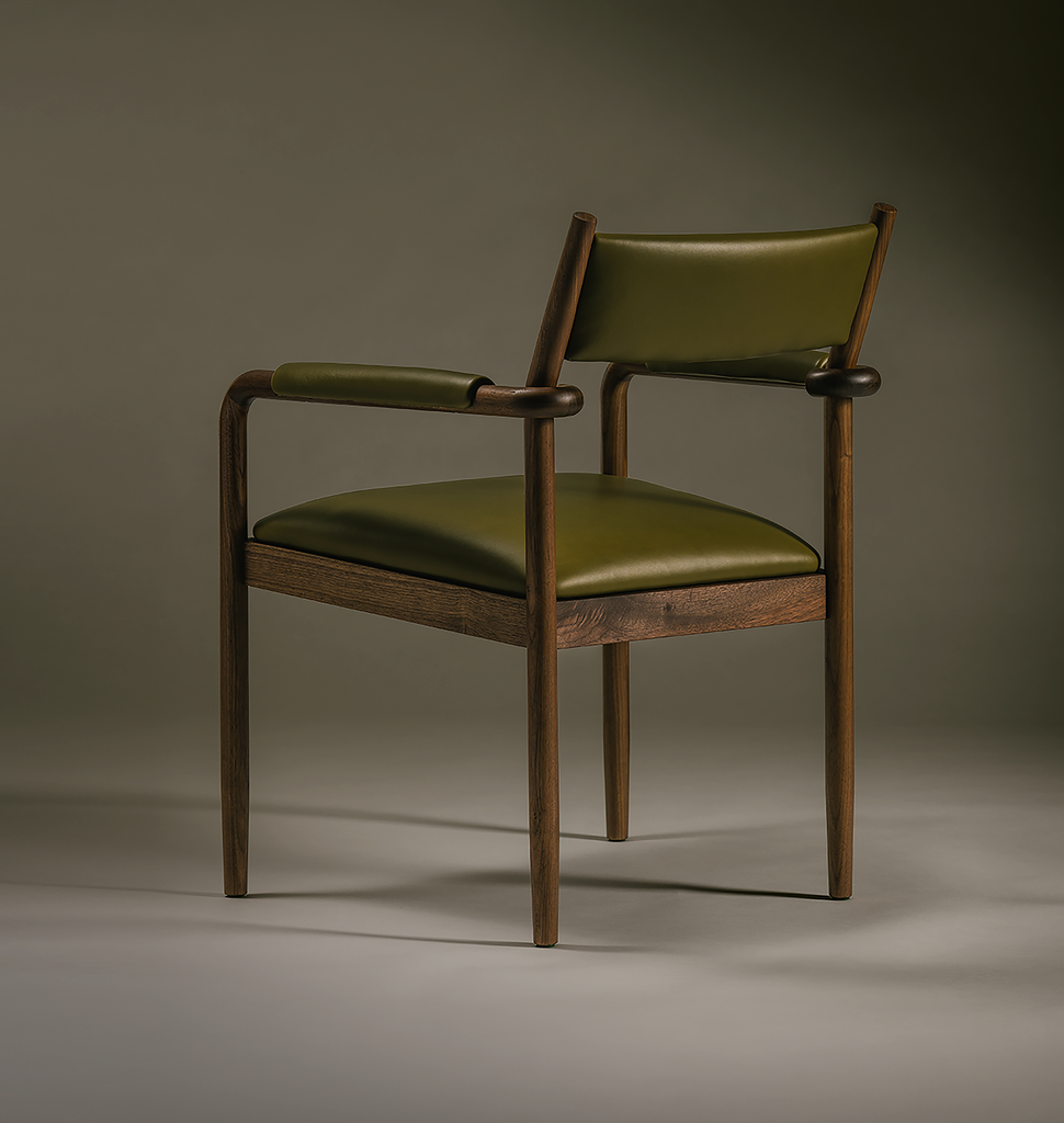 Lexington Dining Chair 02 - Leather - Black Walnut