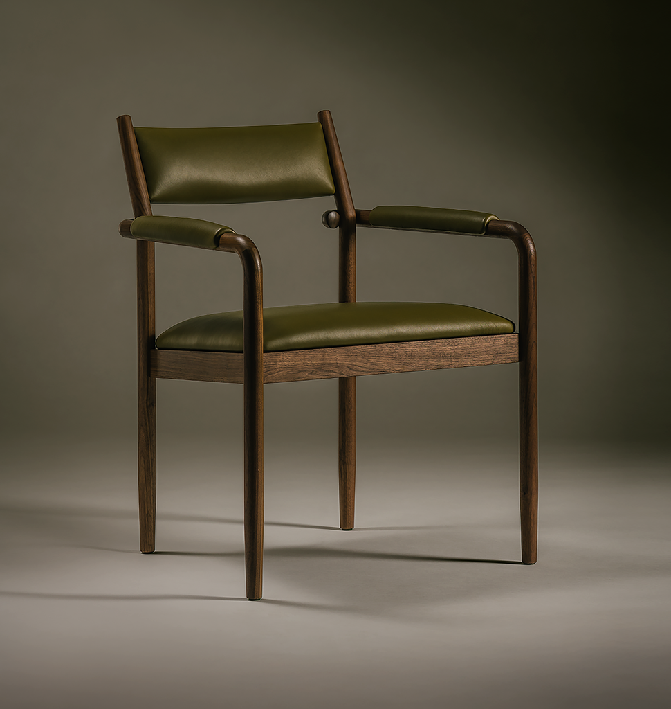 Lexington Dining Chair 02 - Leather - Black Walnut