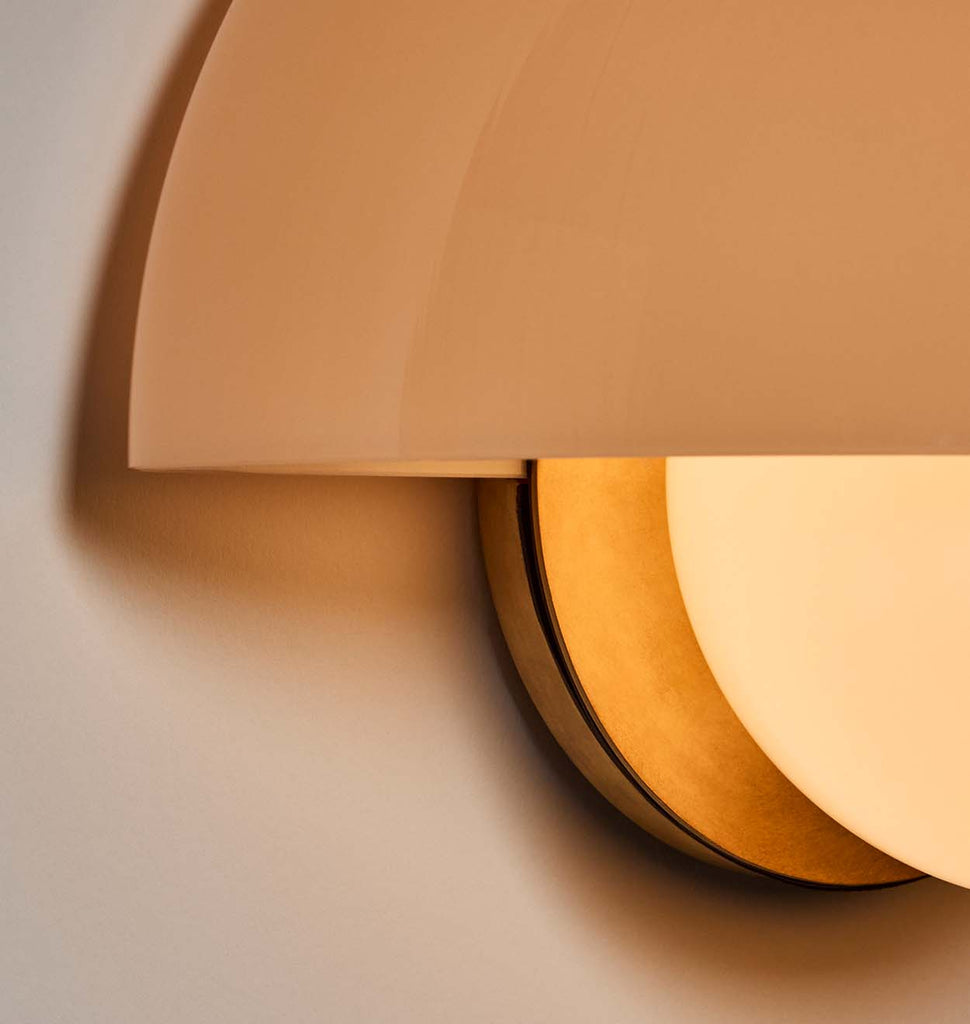 Pearl Sconce - Cased Peach - Brass (Detail)