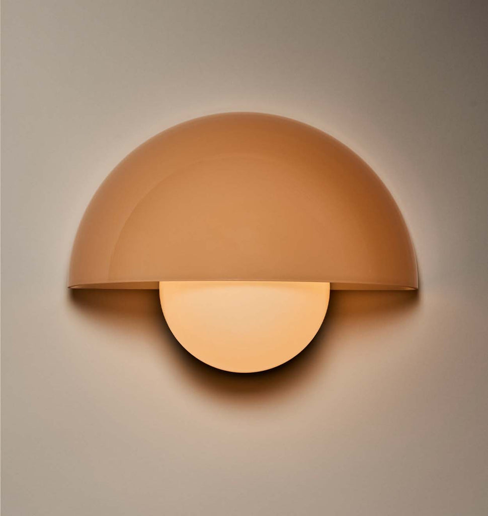 Pearl Sconce - Cased Peach - Brass