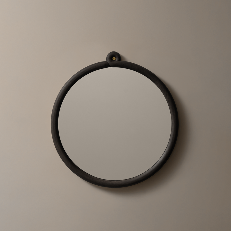 Knot Mirror 16"- Ebonized Oak