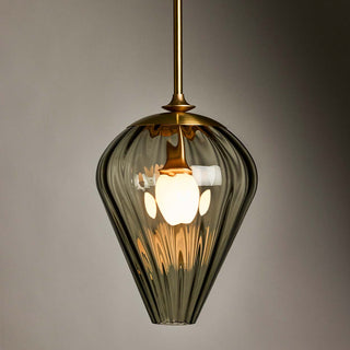 The Roll & Hill Pendant 01   Tulip (Fume/Ripple   Brass)
