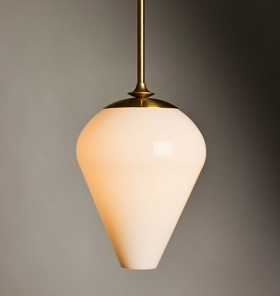 The Roll & Hill Pendant 01 - Tulip (Opal/Smooth - Brass)