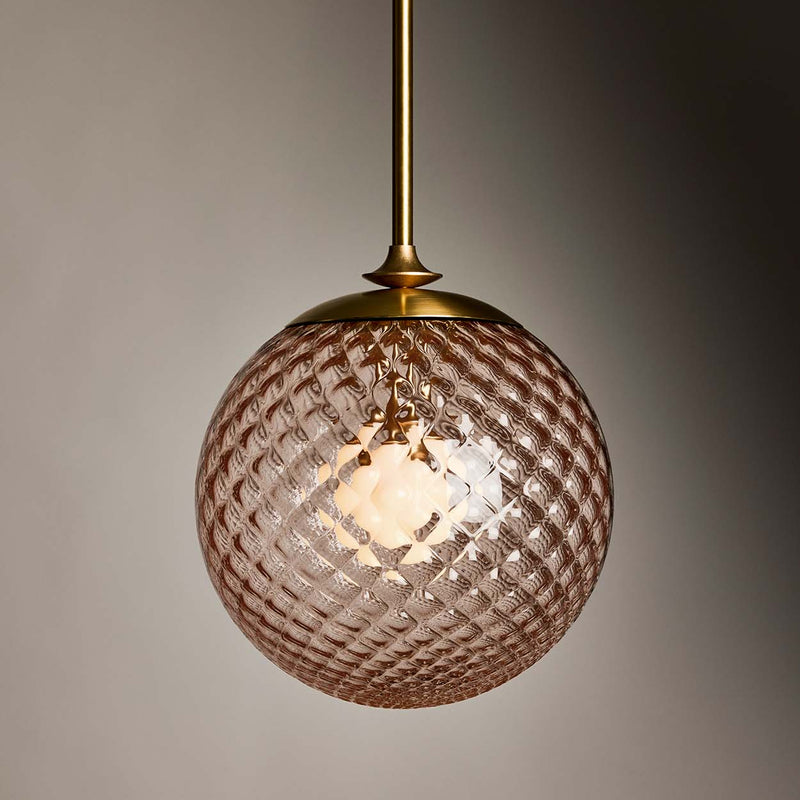 The Roll & Hill Pendant 01 - Tulip (Peach/Pineapple- Brass)