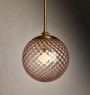 The Roll & Hill Pendant 01 - Tulip (Peach/Pineapple- Brass)
