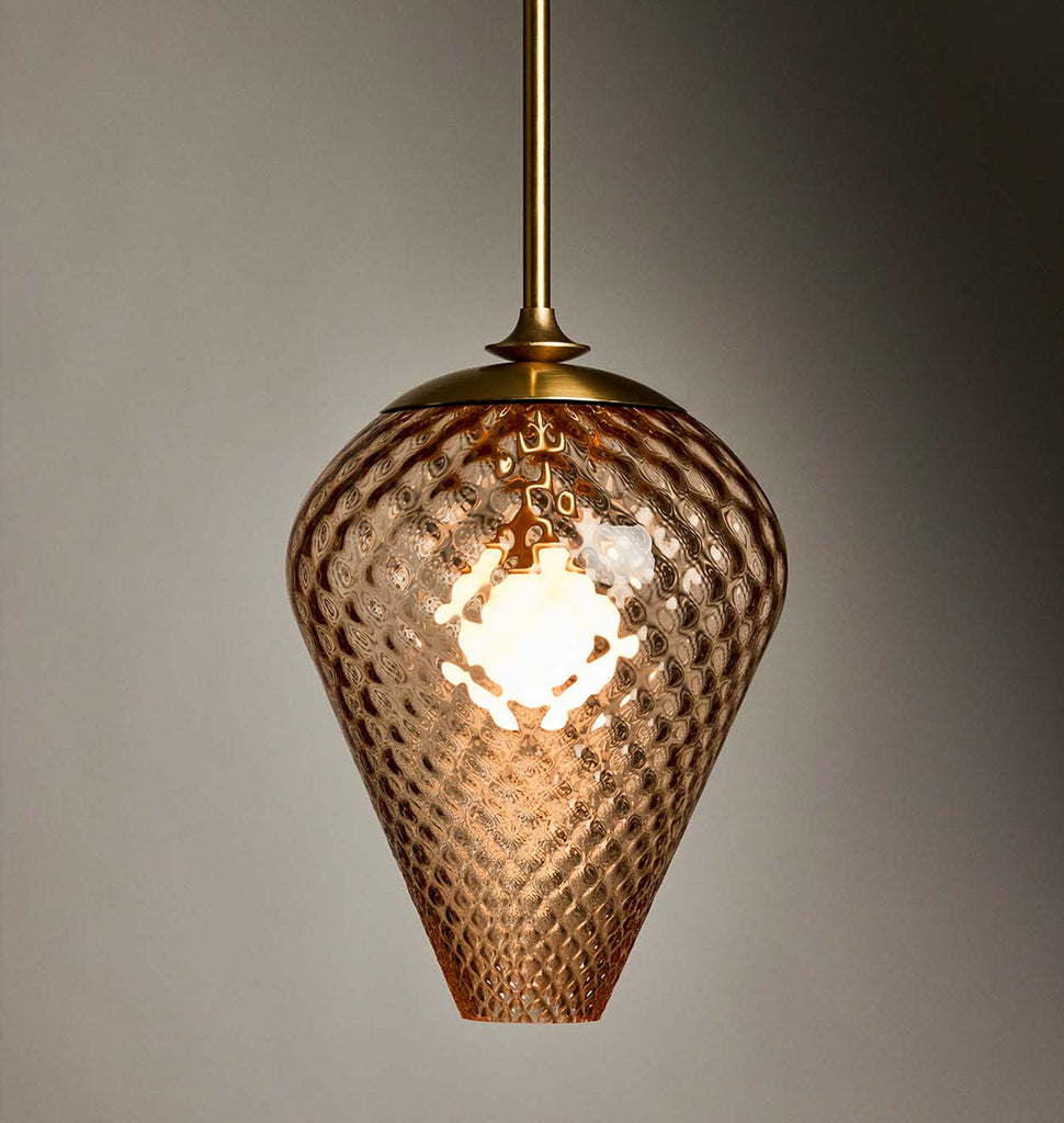 The Roll & Hill Pendant 01 - Tulip (Peach/Pineapple - Brass)