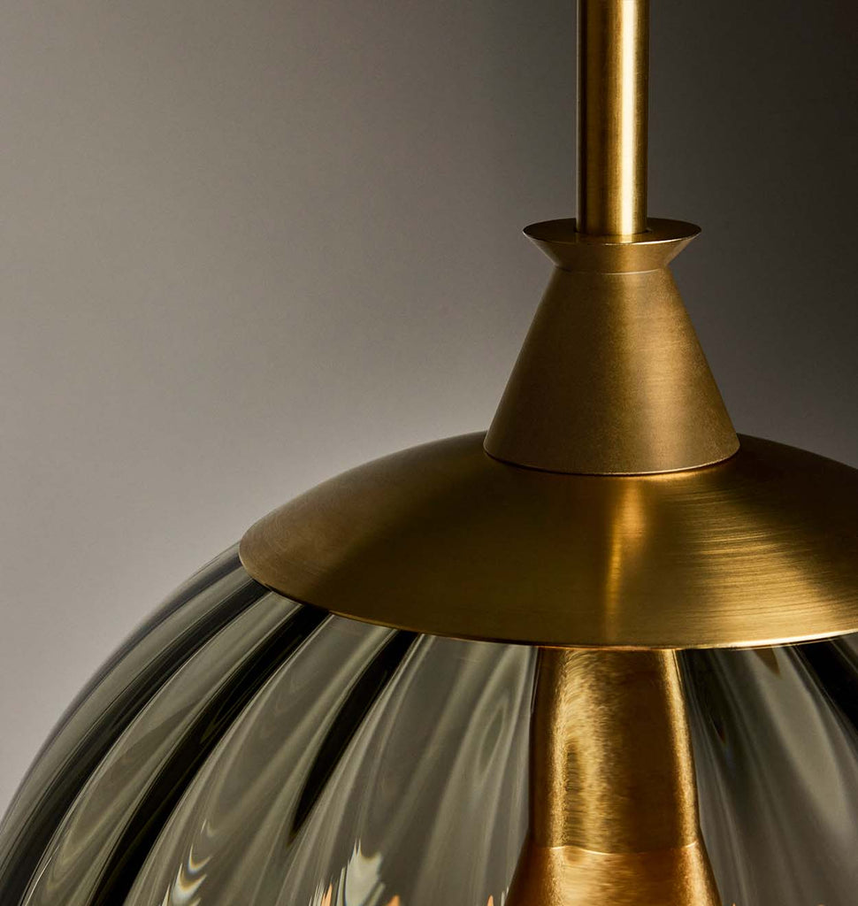 The Roll & Hill Pendant 02 - Detail (Fume/Ripple - Brass)