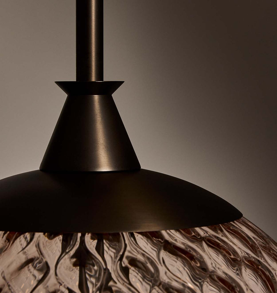 The Roll & Hill Pendant 02 - Detail (Peach/Pineapple - Oil Rubbed Bronze)