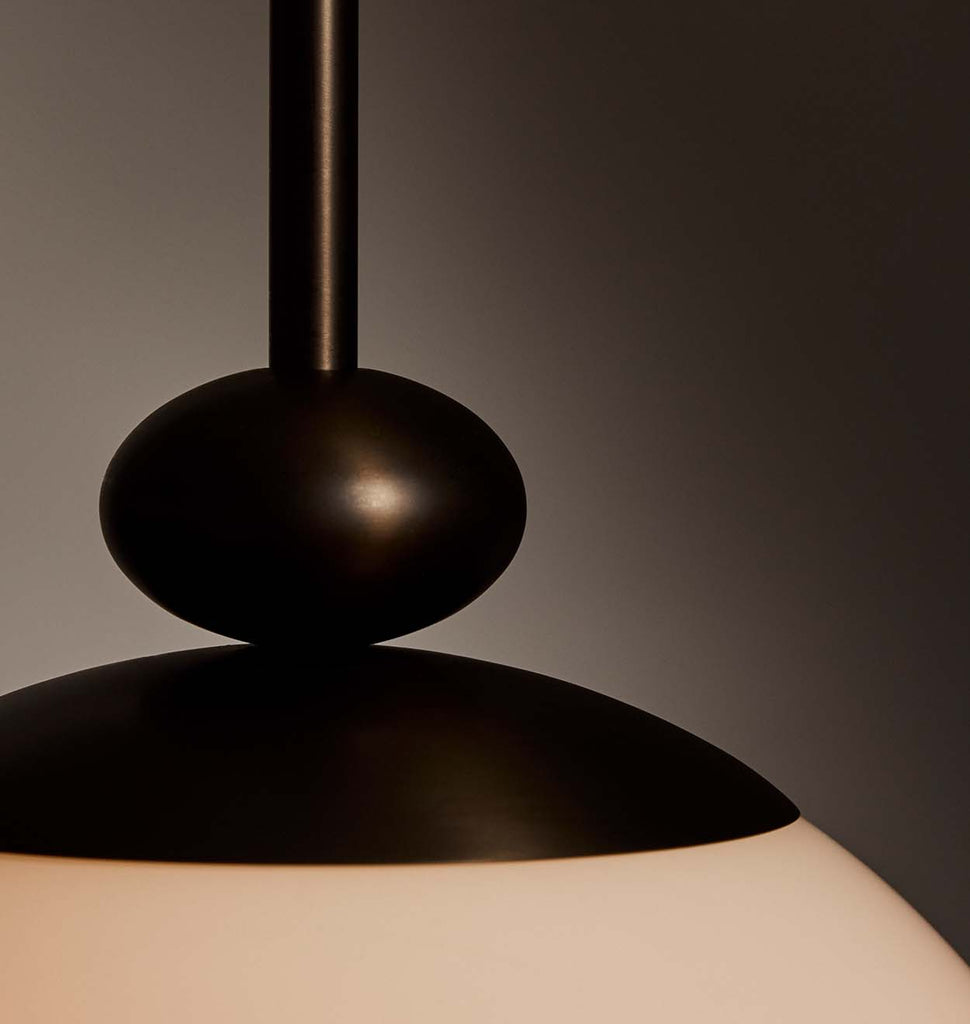 The Roll & Hill Pendant 03 - Detail (Opal/Smooth- Oil Rubbed Bronze)