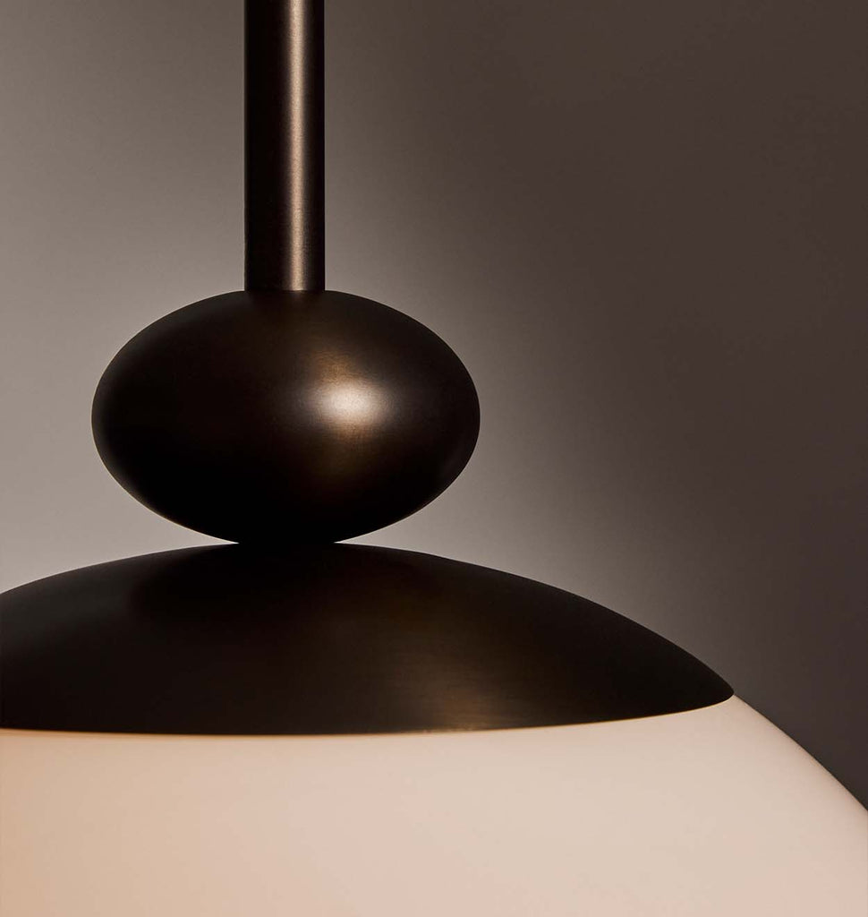 The Roll & Hill Pendant 03 - Detail (Opal/Smooth - Oil Rubbed Brass)