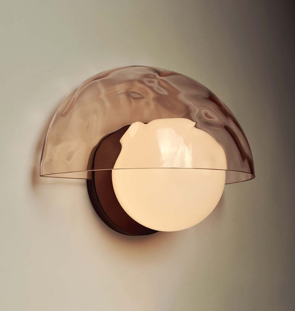 Pearl Sconce - Peach / Water - Oil Rubbed Bronze