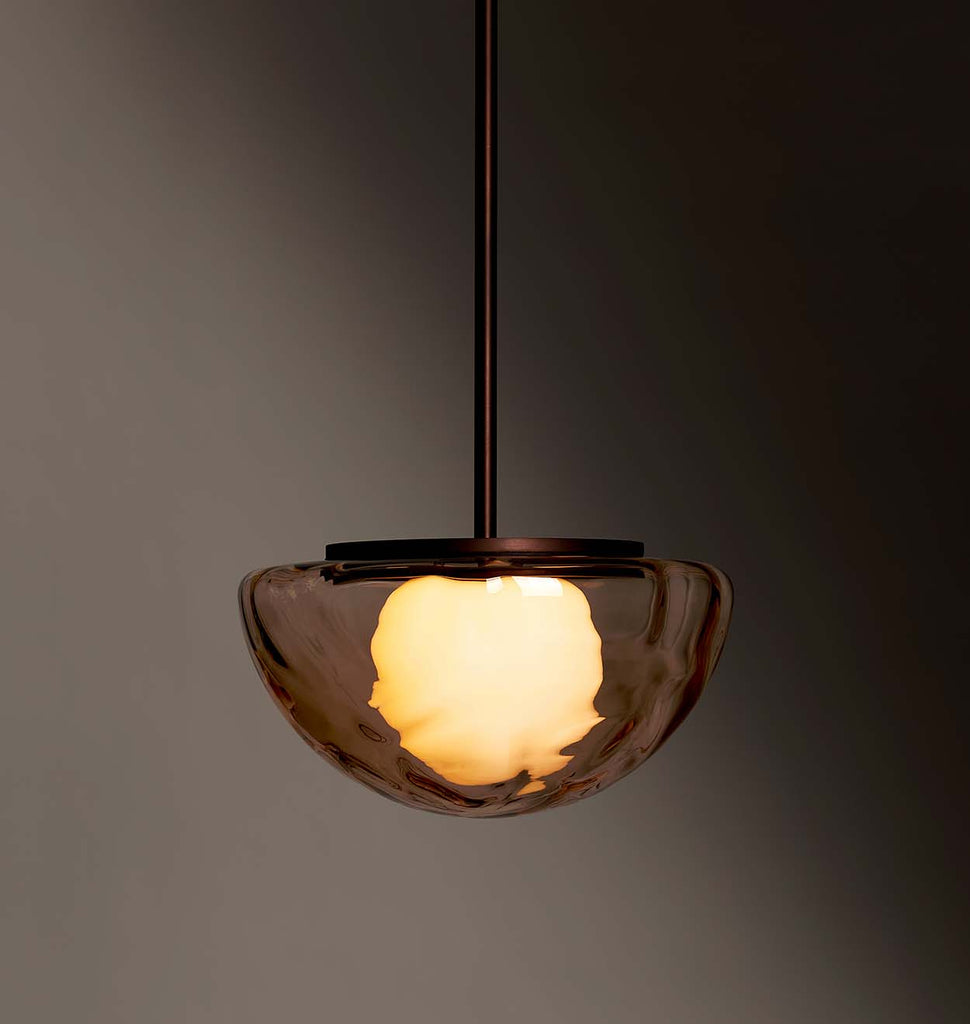 Pearl Pendant - Peach / Water - Oil Rubbed Bronze 