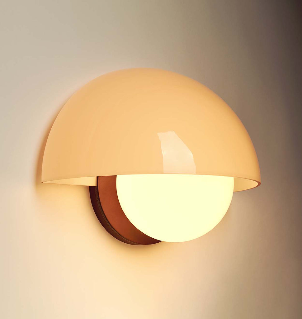 Pearl Sconce - Cased Peach - Oil Rubbed Bronze