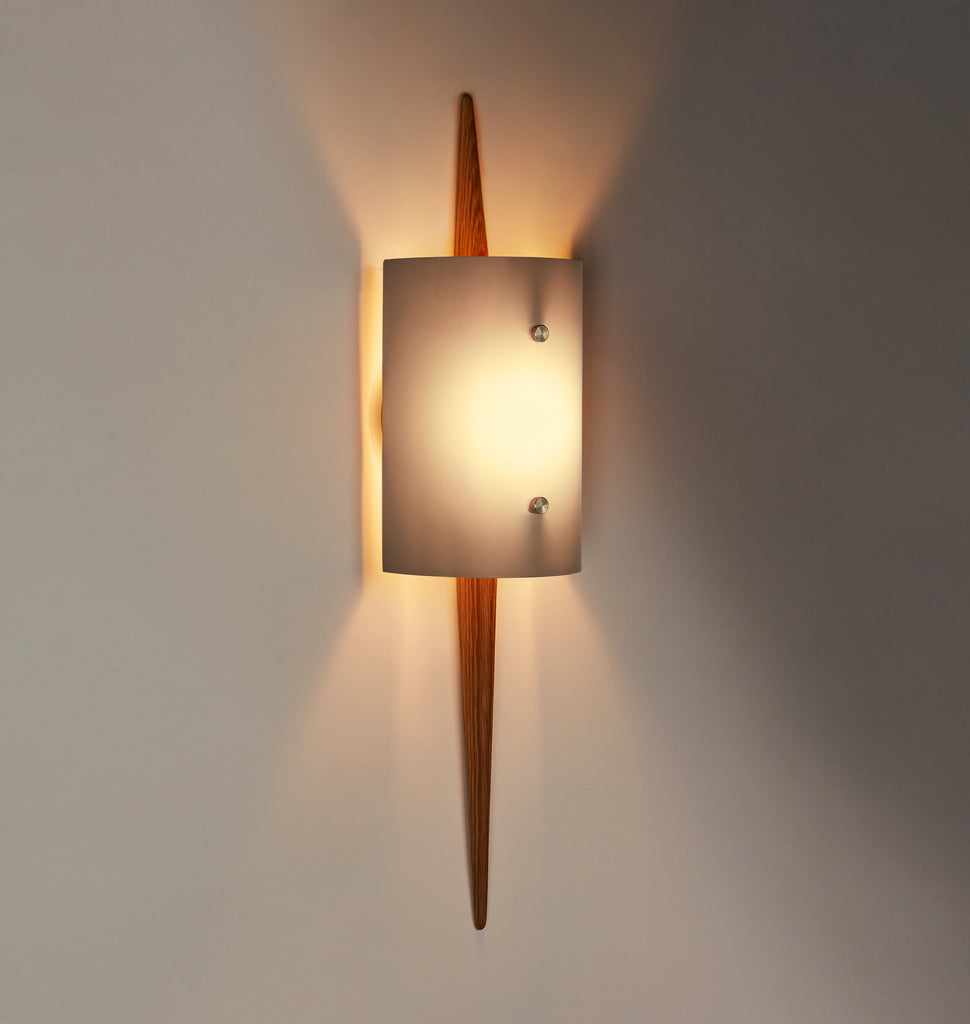 The Laddi Sconce- Cylinder Shade (White Oak)