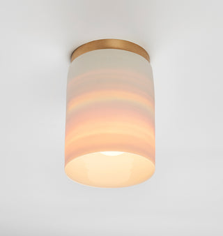 Surface Ceiling Mount   Hand Thrown Ceramic (Unlacquered Brushed Brass)
