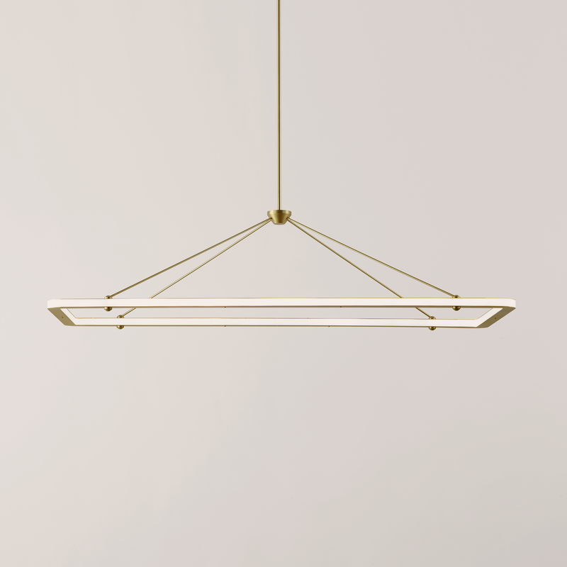 Halo Rectangle - Brass