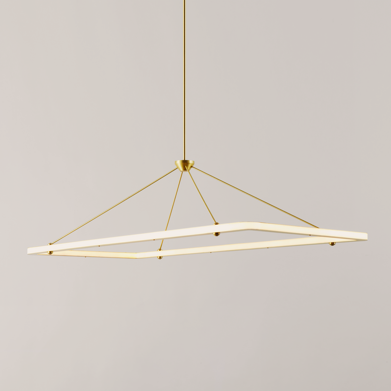 Halo Rectangle - Brass