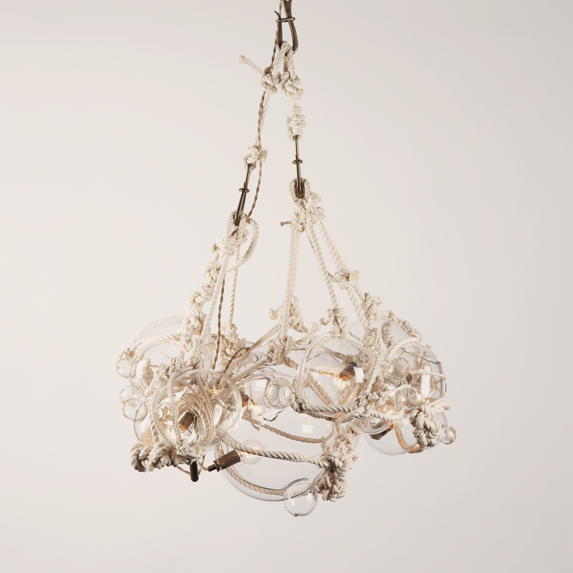 Knotty Bubbles | Chandelier - 1 Lg, 6 Sm Bubbles | Lindsey Adelman