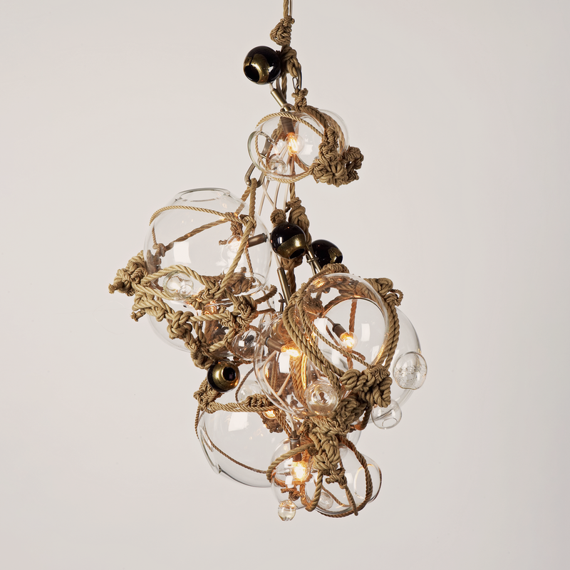 Chandelier - 3 Lg, 2 Sm Bubbles, 5 Barnacles KH CL
