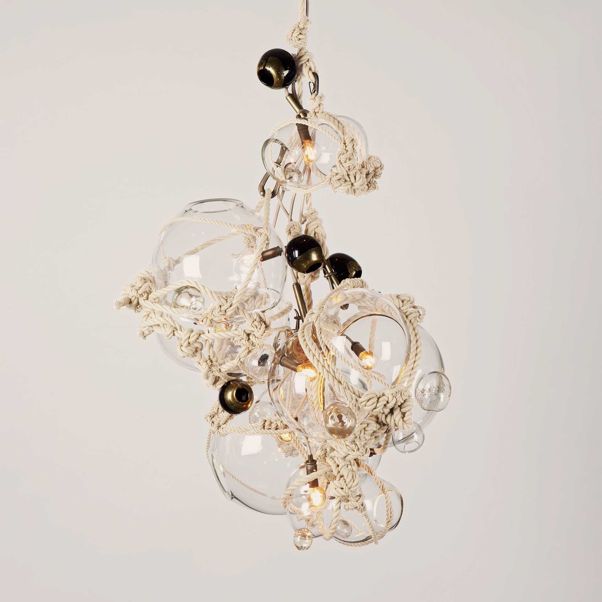 Knotty Bubbles | Chandelier - 3 Lg, 2 Sm Bubbles, 5 Barnacles