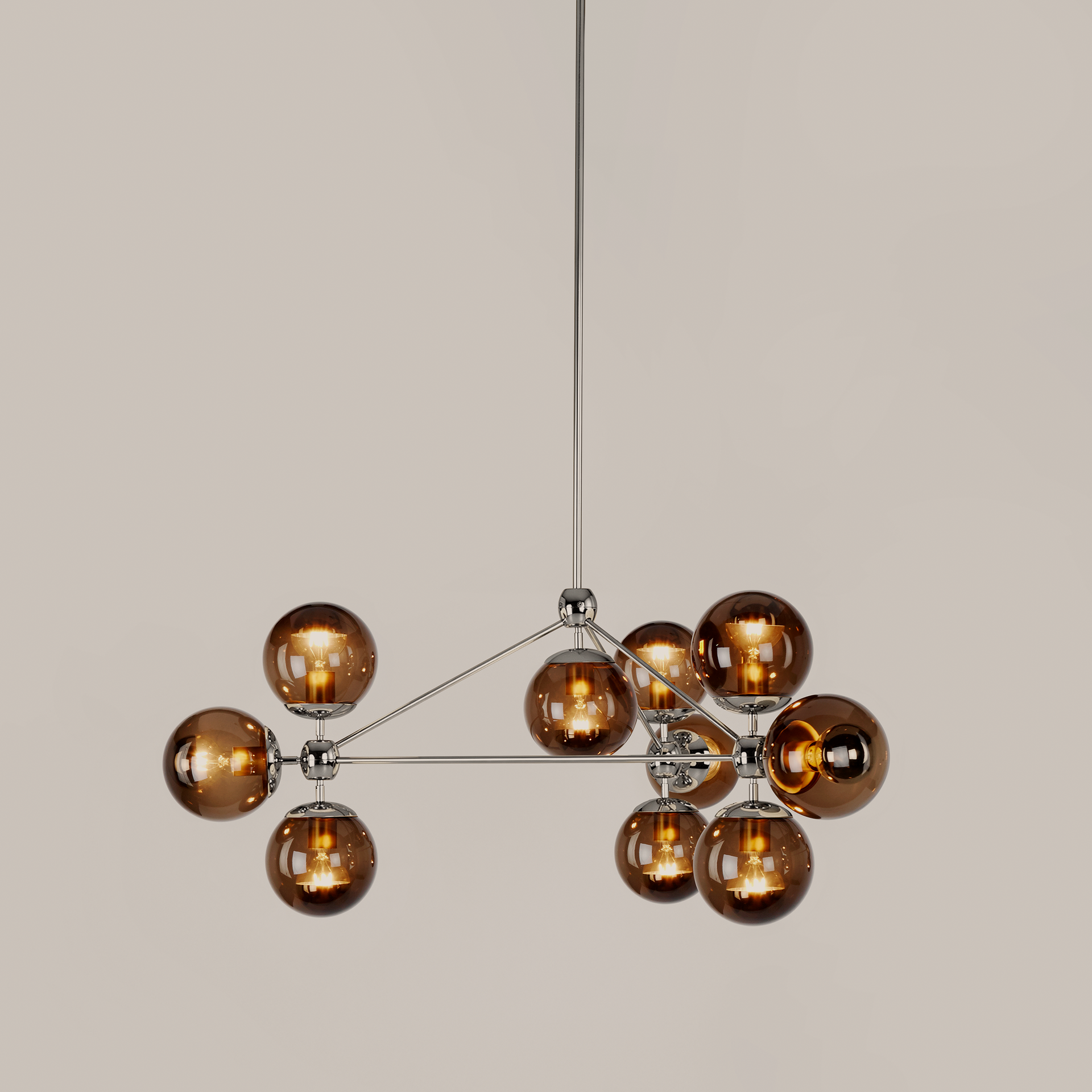 Modo | Chandelier - 3 Sided, 10 Globes | Jason Miller – Roll & Hill