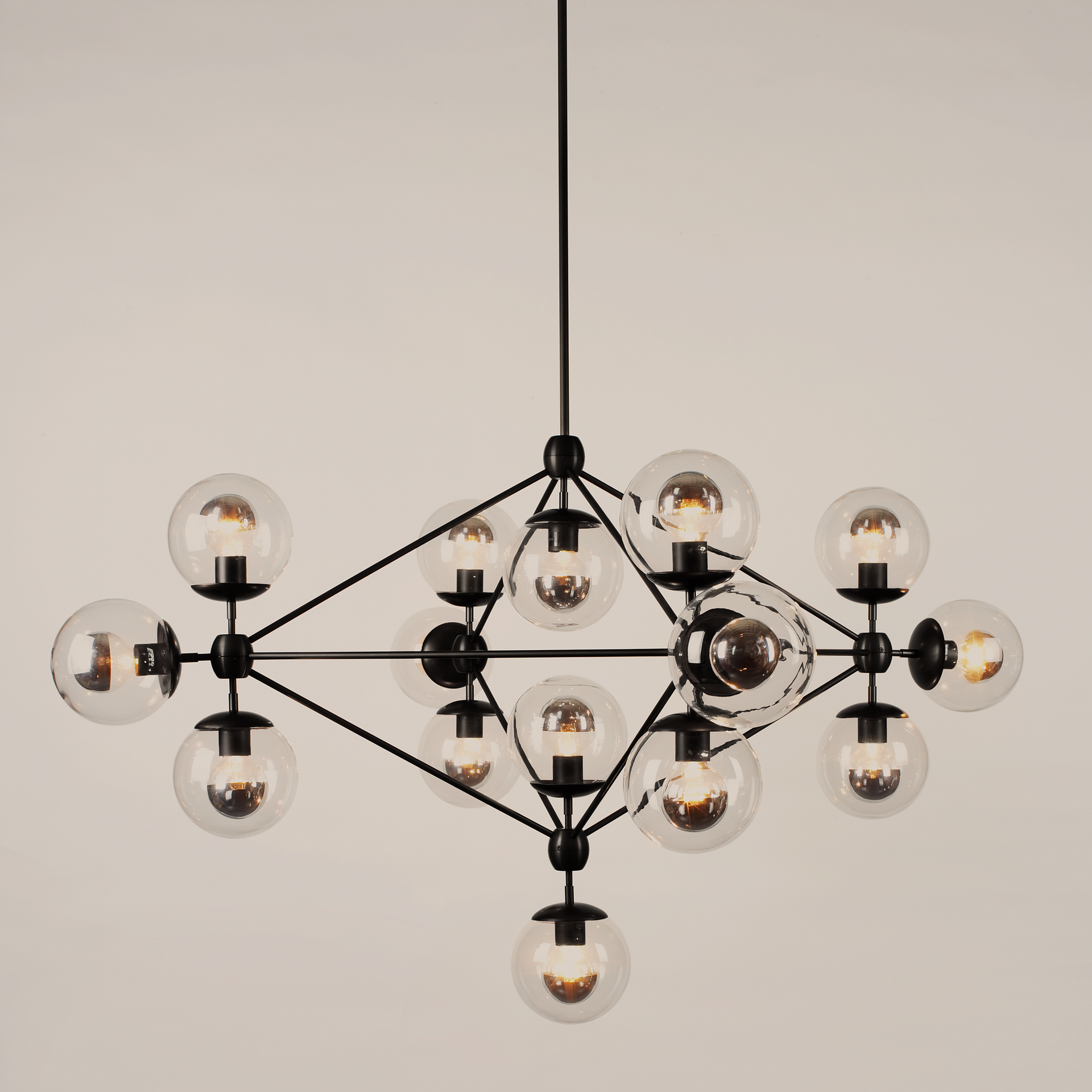 Modo | Chandelier - 4 Sided, 15 Globes | Jason Miller – Roll & Hill