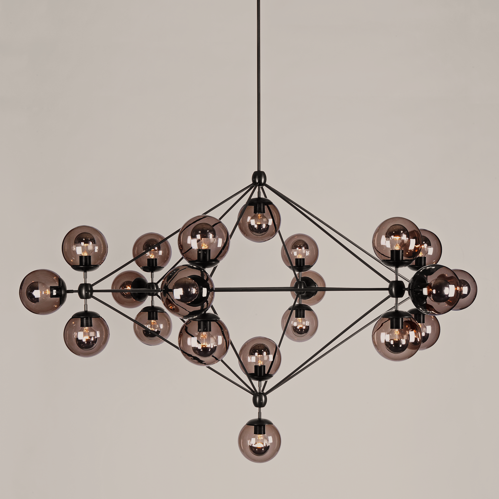 Massimo Lunardon Multicolor Champagne 4点 Modo | Chandelier - 6 Sided, 21 Globes | Jason Miller – Roll & Hill