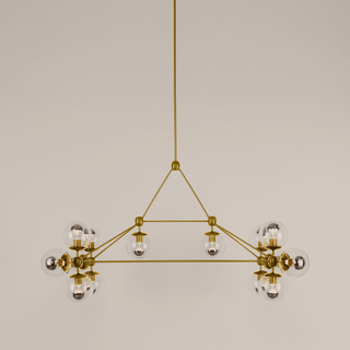 Modo | Chandelier - Rectangle, 14 Globes | Jason Miller – Roll & Hill