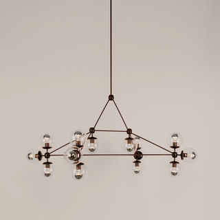 Massimo Lunardon Multicolor Champagne 4点 Modo | Chandelier - Rectangle, 14 Globes | Jason Miller – Roll & Hill