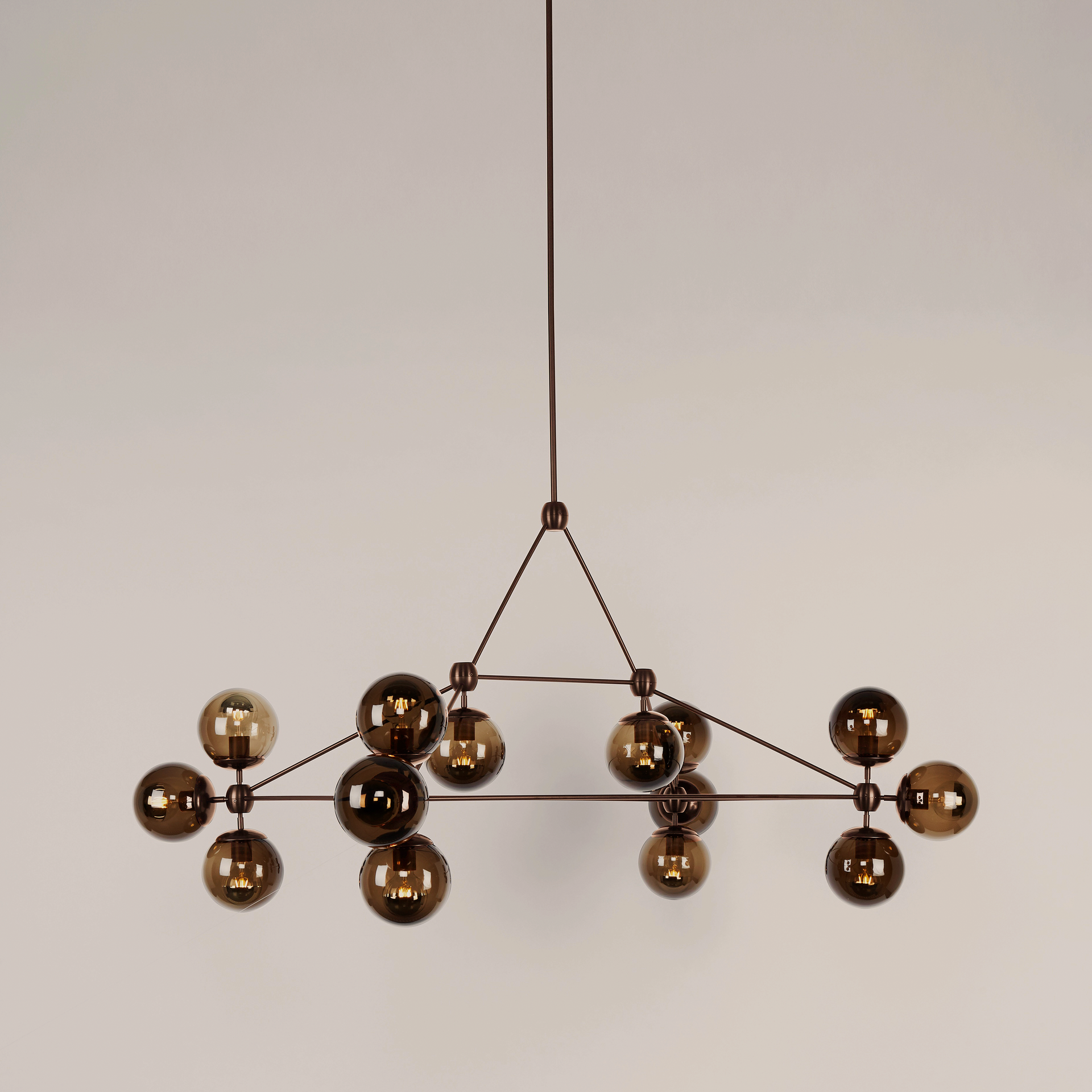 Modo | Chandelier - Rectangle, 14 Globes | Jason Miller – Roll & Hill