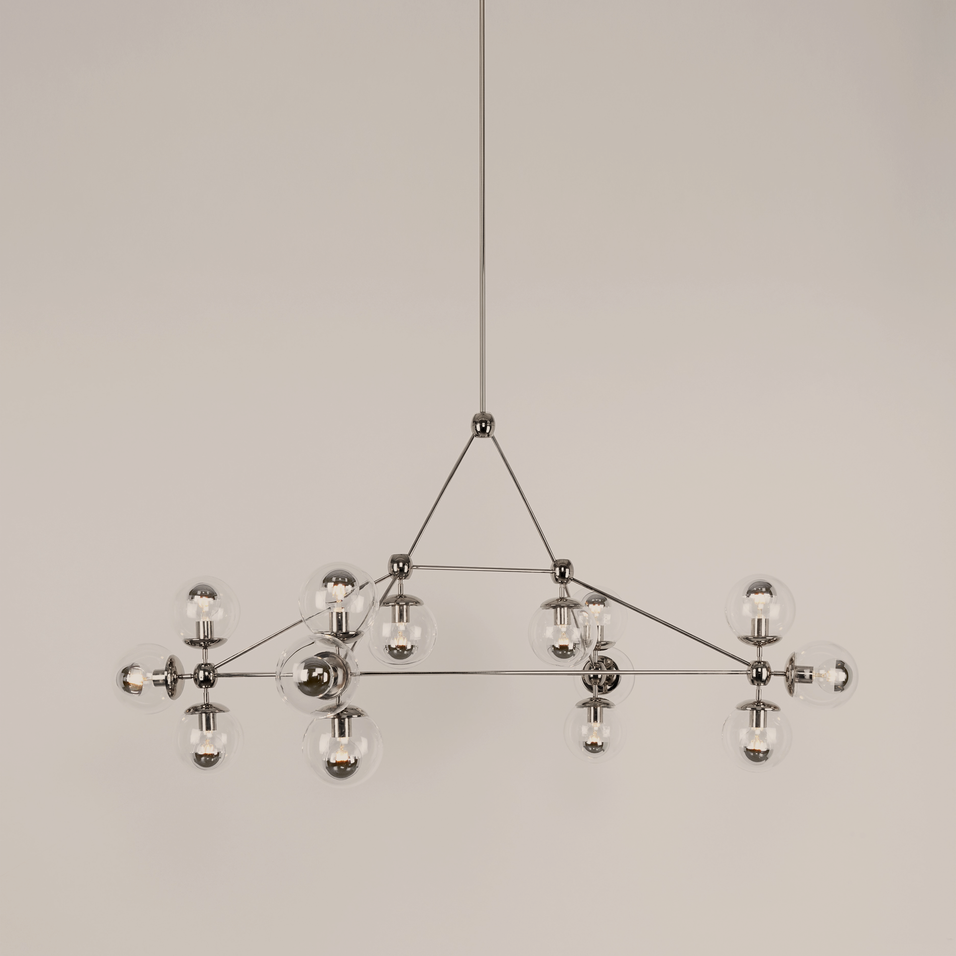 Modo | Chandelier - Rectangle, 14 Globes | Jason Miller – Roll & Hill