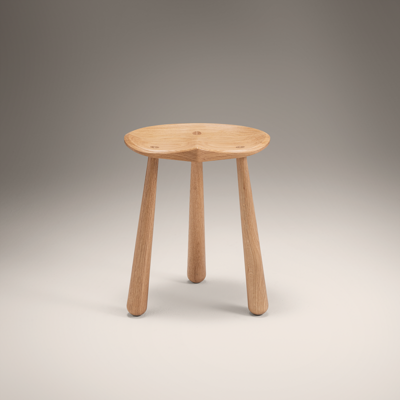 Taper Stool Low - Oak