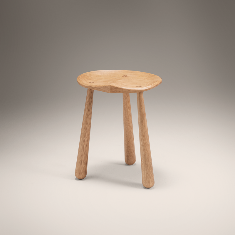 Taper Stool Low - Oak