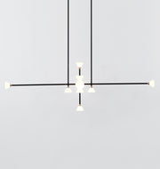 Chandelier - 12 Lights (Matte black/Brushed brass)