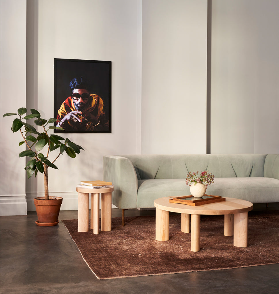 Orbit Stool (Hard Maple) — Roll & Hill Showroom, New York City. Image by Louisa Fulkerson + Fyodor Shiryaev