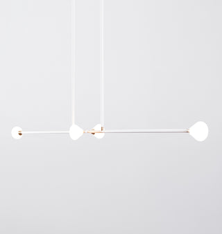 Chandelier   4 Lights (Matte ivory/Brushed brass)
