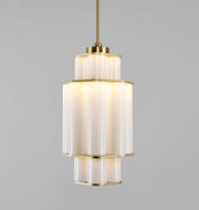 Chandelier - 01 (Brushed Brass/White)