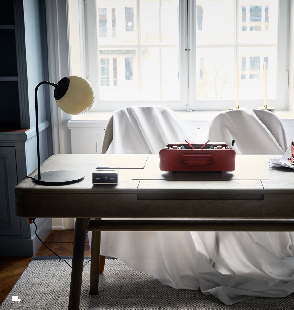 Desk Lamp (Black/Cream) — Stockholm, Sweden. Image by Fredrik Sweger