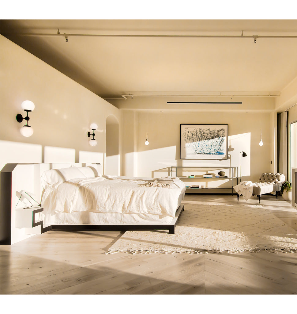 Sconce - 2 Globes (Black/Cream) — Las Vegas, Nevada. Interior by Home Studios.